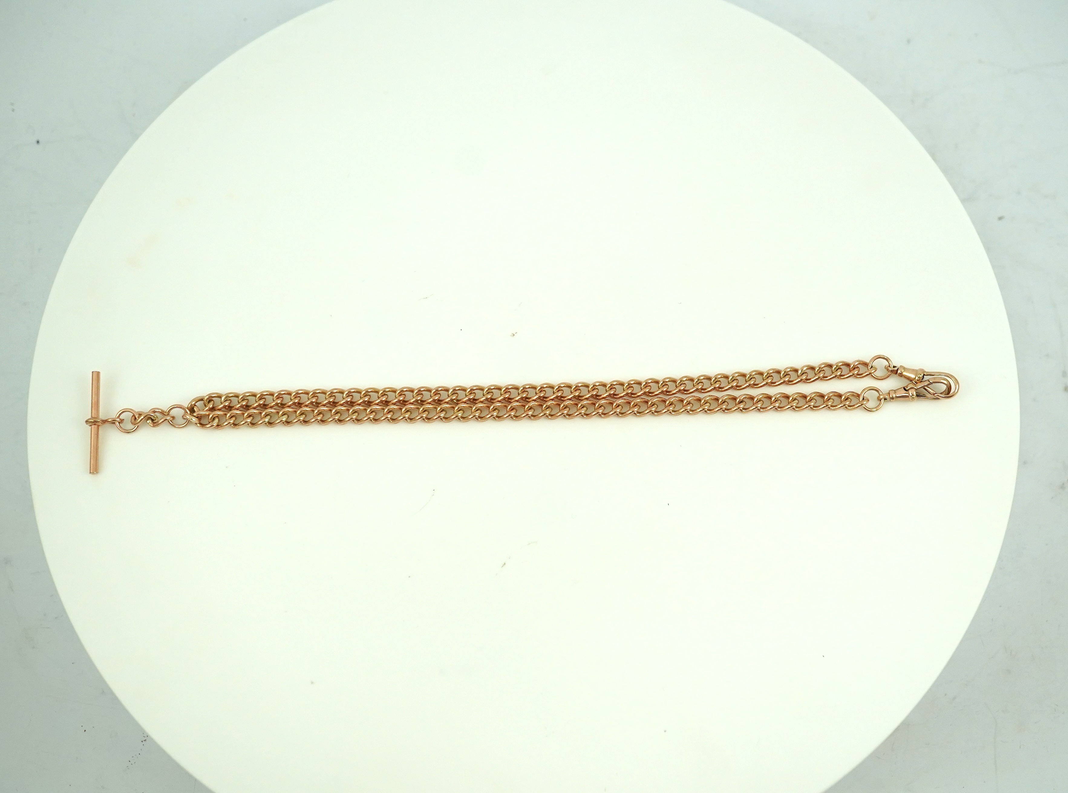 A 9ct gold Albert chain